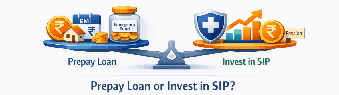 Prepay home loan vs SIP visual comparison